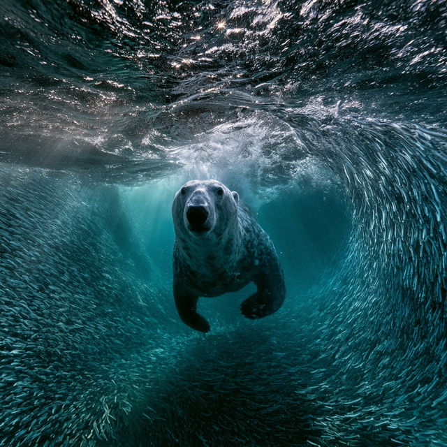 Paul Nicklen style, Midjourney V8.2, render 4 of 4