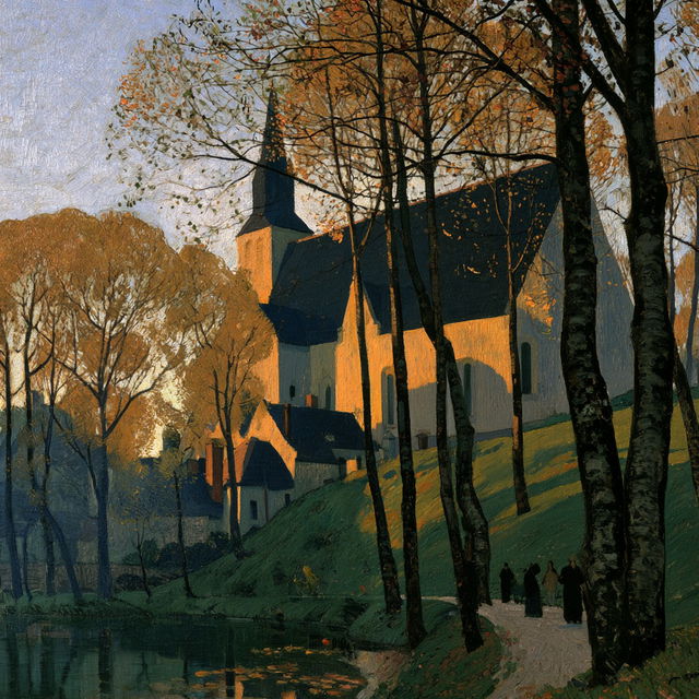 Paul Serusier style, Midjourney V8.2, render 3 of 4