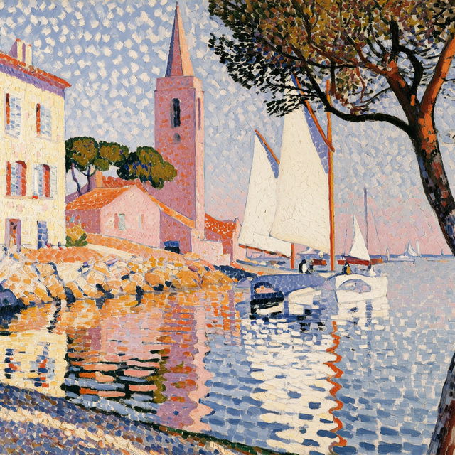 Paul Signac style, Midjourney V8.2, render 1 of 4