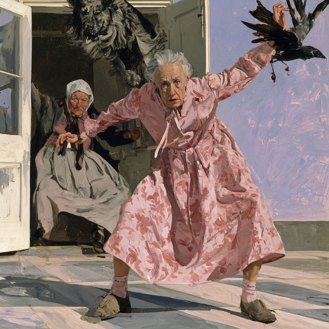 Paula Rego style, Midjourney V8.2, render 2 of 4