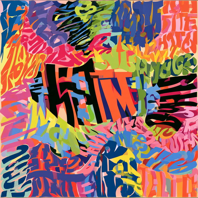 Paula Scher style, Midjourney V8.2, render 3 of 4