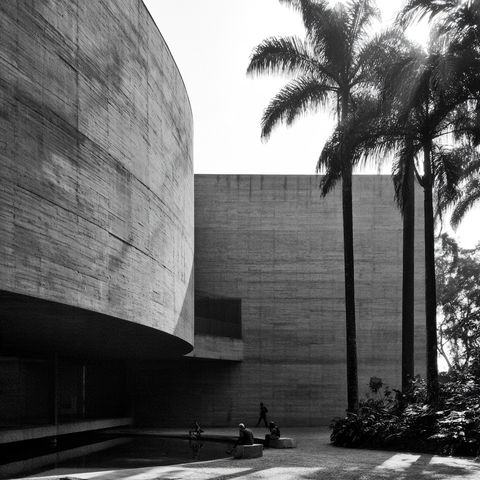 Paulo Mendes da Rocha style (Architects), Midjourney V8.2
