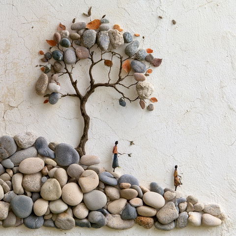 Pebble art style (Techniques), Midjourney V8.2