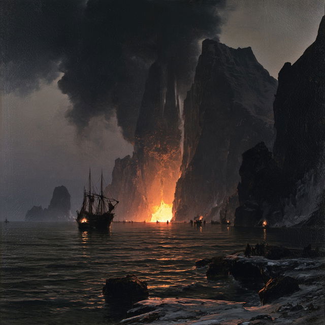 Peder Balke style, Midjourney V8.2, render 2 of 4
