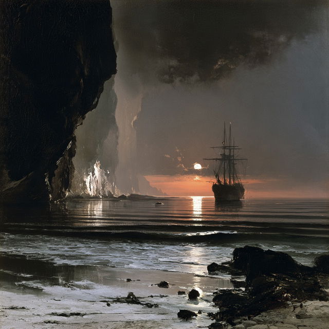 Peder Balke style, Midjourney V8.2, render 3 of 4