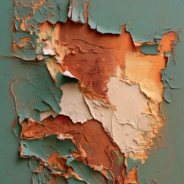 Peeling texture style, Midjourney V8.2, render 1 of 4