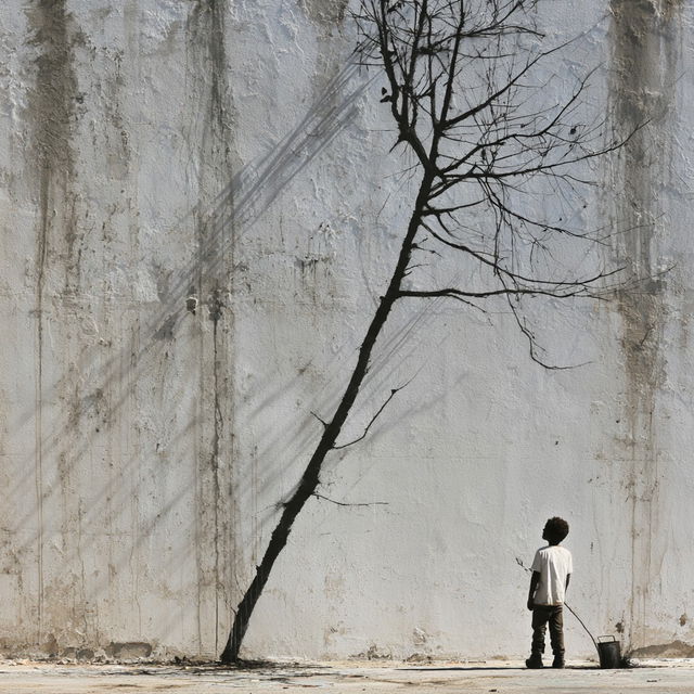 Pejac style, Midjourney V8.2, render 1 of 4