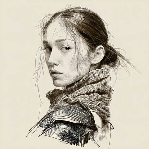 Pencil drawing style (Techniques), Midjourney V8.2