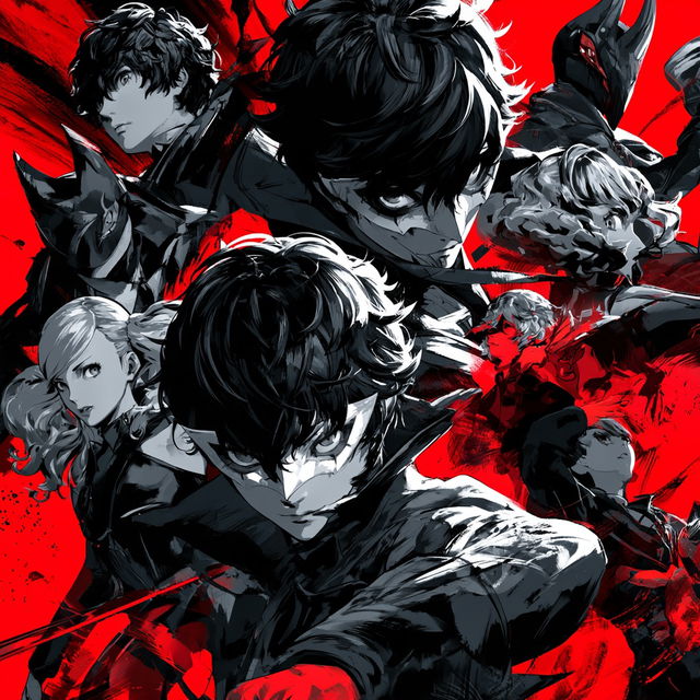Persona 5 Strikers style, Midjourney V8.2, render 2 of 4