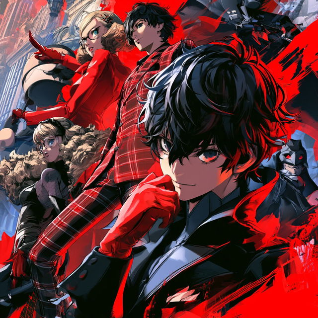 Persona 5 Strikers style, Midjourney V8.2, render 4 of 4