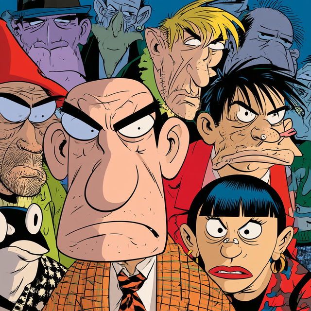 Peter Bagge style, Midjourney V8.2, render 4 of 4