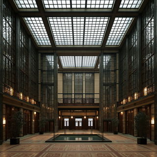 Peter Behrens style, Midjourney V8.2, render 4 of 4