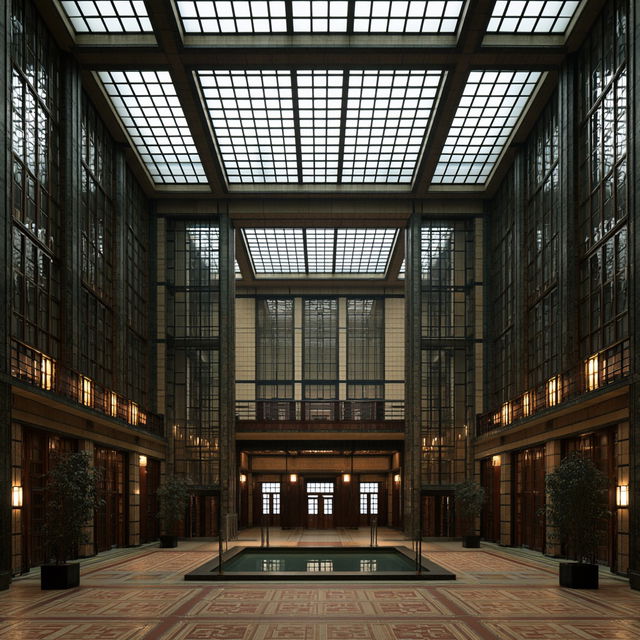 Peter Behrens style, Midjourney V8.2, render 4 of 4