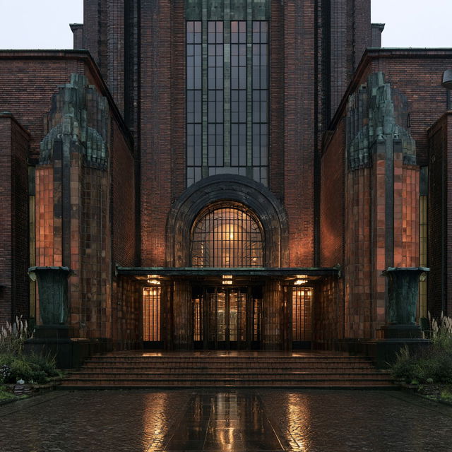 Peter Behrens style, Midjourney V8.2, render 3 of 4