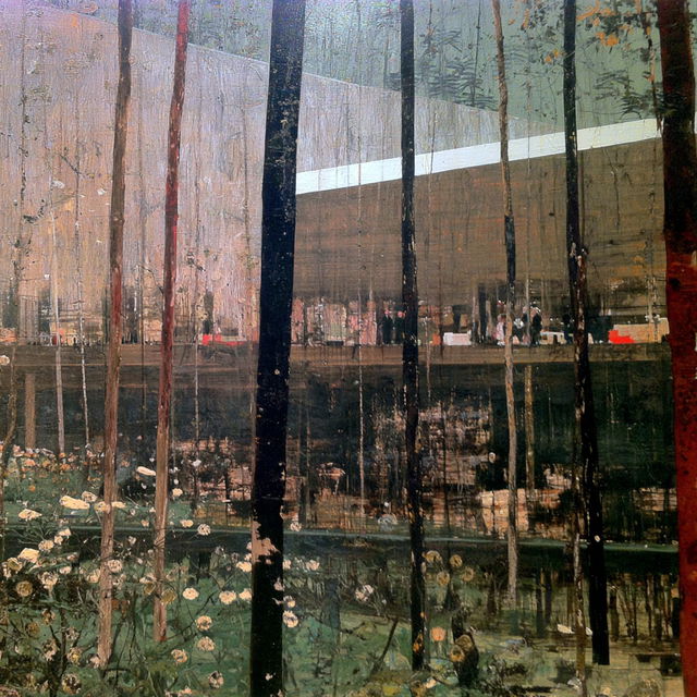 Peter Doig style, Midjourney V8.2, render 2 of 4
