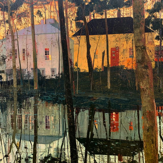 Peter Doig style, Midjourney V8.2, render 3 of 4