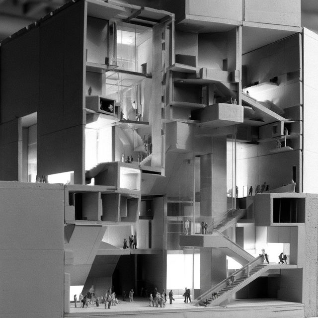 Peter Eisenman style, Midjourney V8.2, render 4 of 4