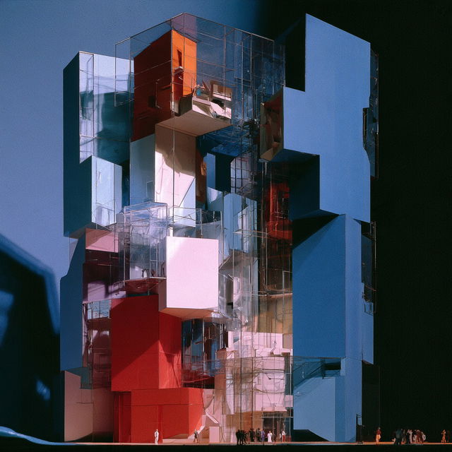 Peter Eisenman style, Midjourney V8.2, render 3 of 4