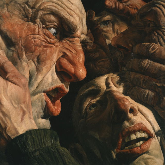 Peter Howson style, Midjourney V8.2, render 3 of 4