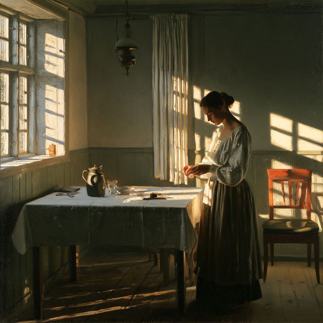 Peter Ilsted style, Midjourney V8.2, render 2 of 4
