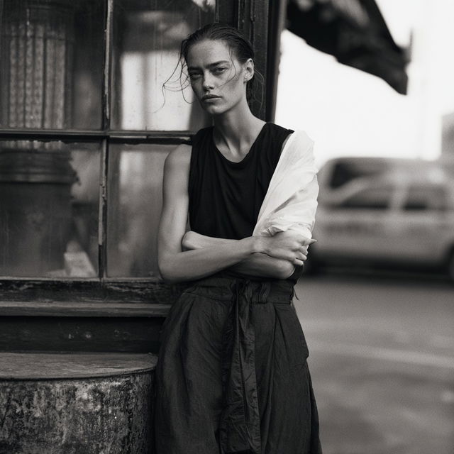 Peter Lindbergh style, Midjourney V8.2, render 1 of 4