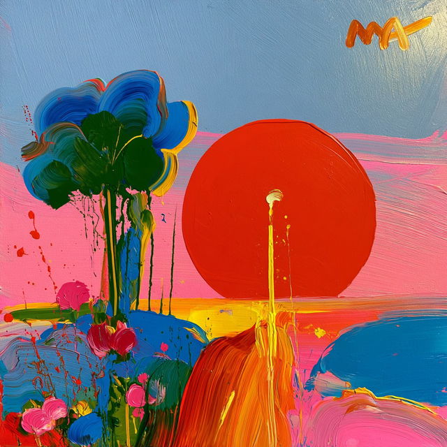 Peter Max style, Midjourney V8.2, render 1 of 4