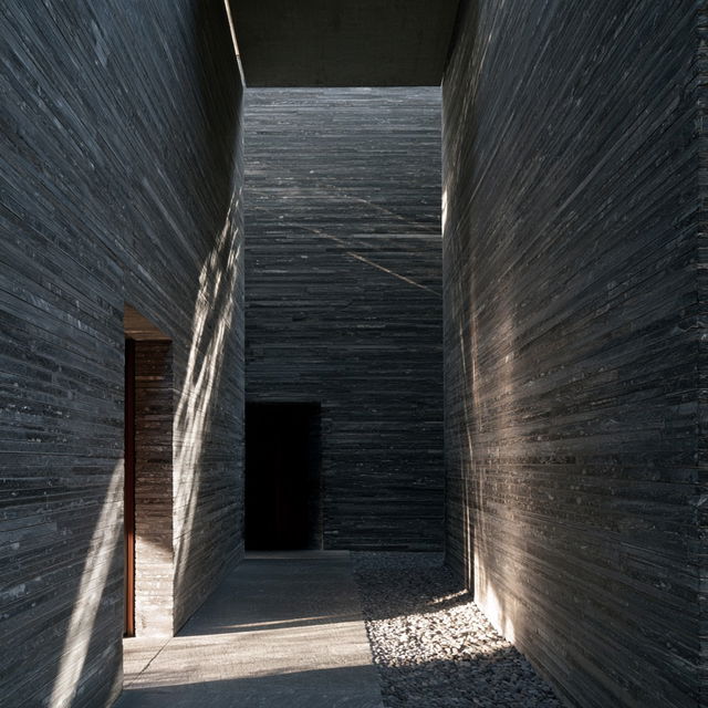 Peter Zumthor style, Midjourney V8.2, render 2 of 4