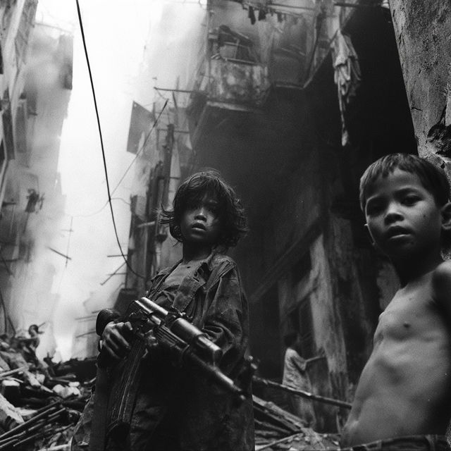 Philip Jones Griffiths style, Midjourney V8.2, render 2 of 4