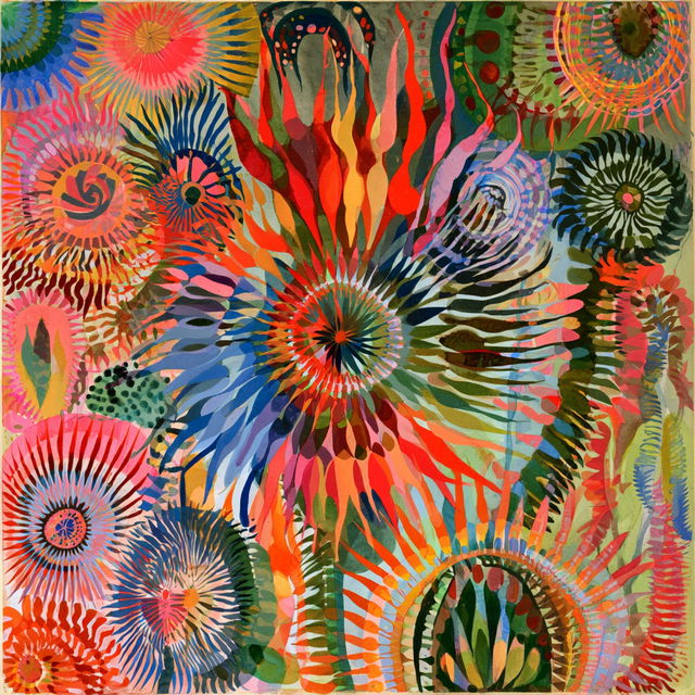 Philip Taaffe style, Midjourney V8.2, render 1 of 4