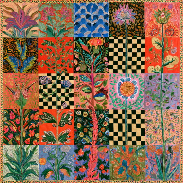 Philip Taaffe style, Midjourney V8.2, render 4 of 4