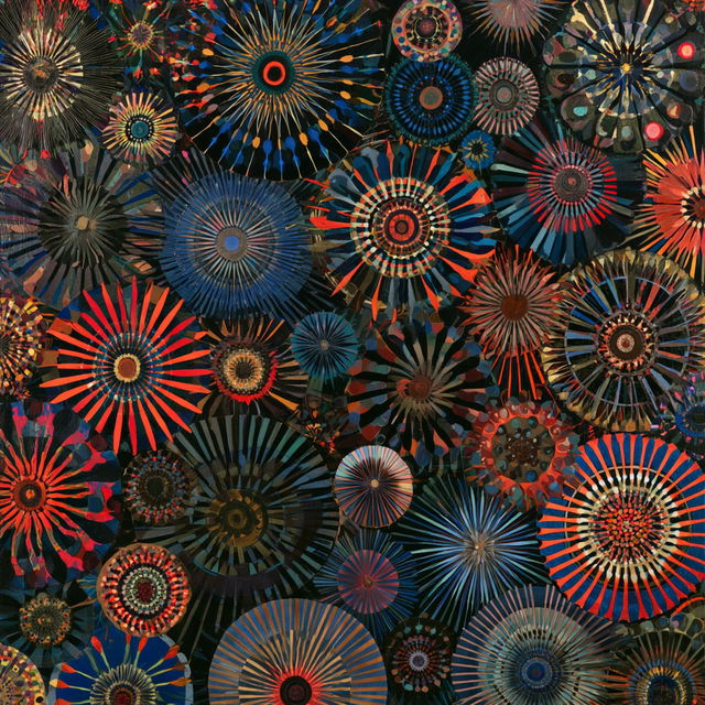 Philip Taaffe style, Midjourney V8.2, render 3 of 4