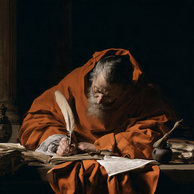 Philippe de Champaigne style, Midjourney V8.2, render 3 of 4
