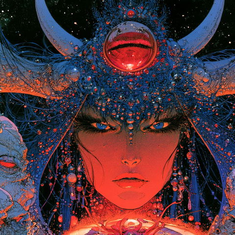 Philippe Druillet style (Illustrators), Midjourney V8.2