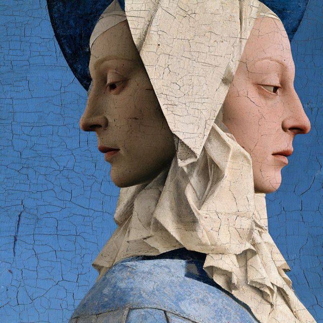 Piero della Francesca style, Midjourney V8.2, render 2 of 4