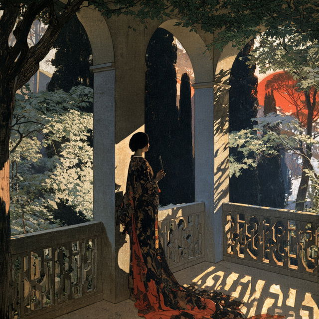 Pierre Adolphe Valette style, Midjourney V8.2, render 3 of 4