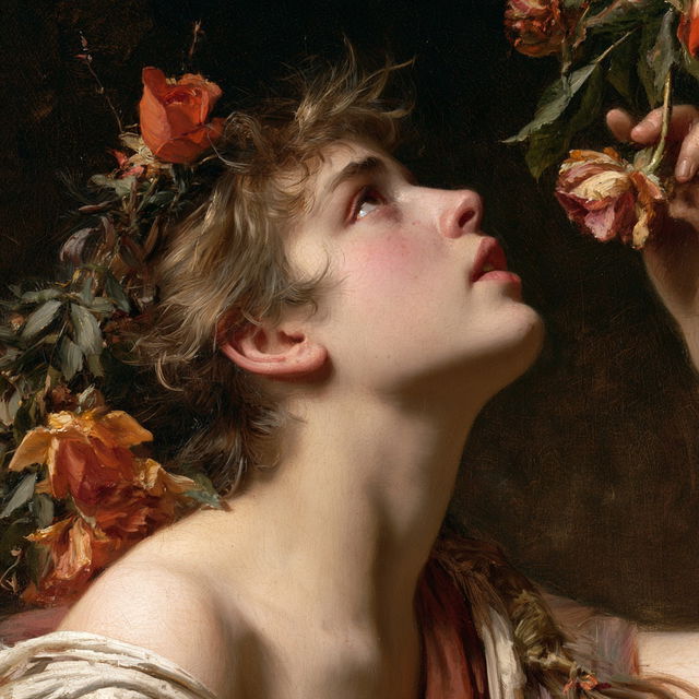 Pierre-Auguste Cot style, Midjourney V8.2, render 2 of 4
