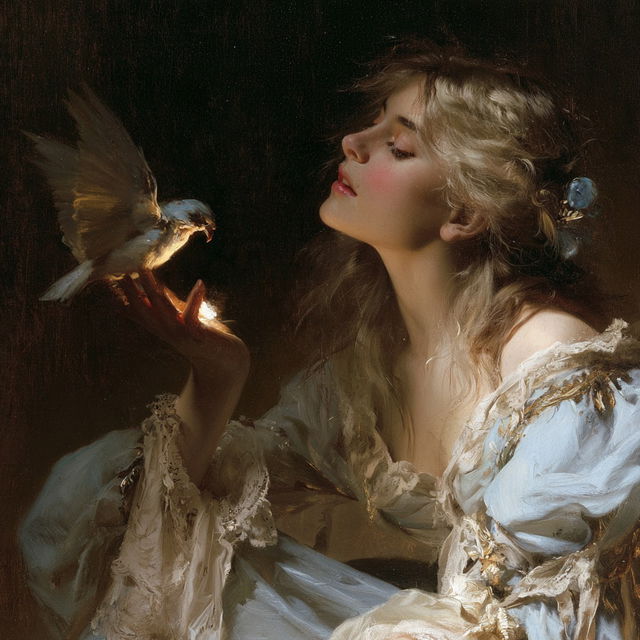 Pierre-Auguste Cot style, Midjourney V8.2, render 4 of 4