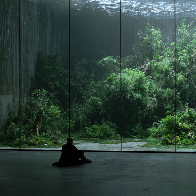 Pierre Huyghe style, Midjourney V8.2, render 3 of 4