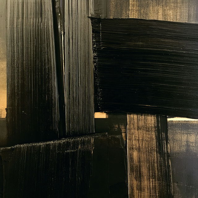 Pierre Soulages style, Midjourney V8.2, render 4 of 4