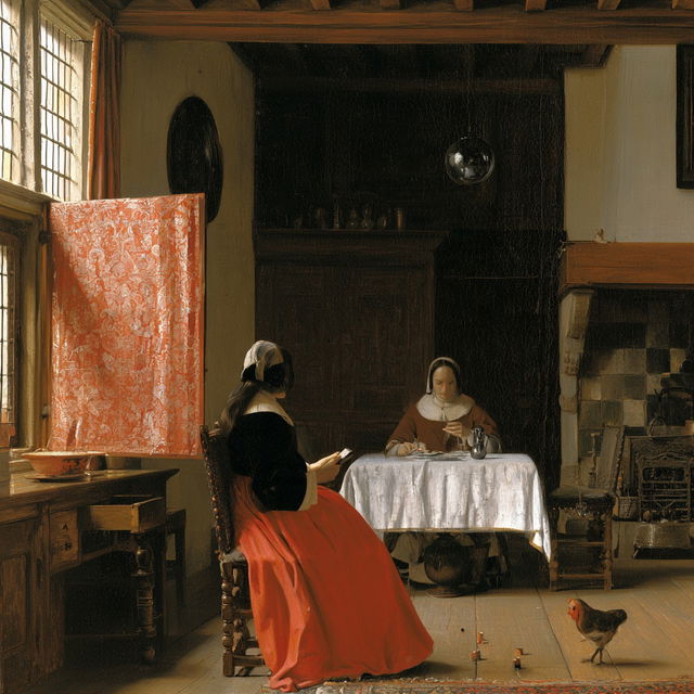 Pieter de Hooch style, Midjourney V8.2, render 2 of 4