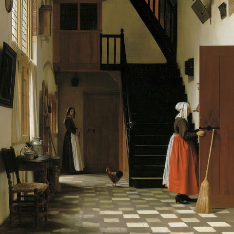 Pieter de Hooch style (Painters), Midjourney V8.2