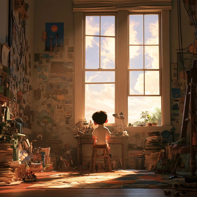 Pixar studio style, Midjourney V8.2, render 2 of 4