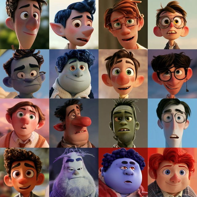 Pixar studio style, Midjourney V8.2, render 1 of 4