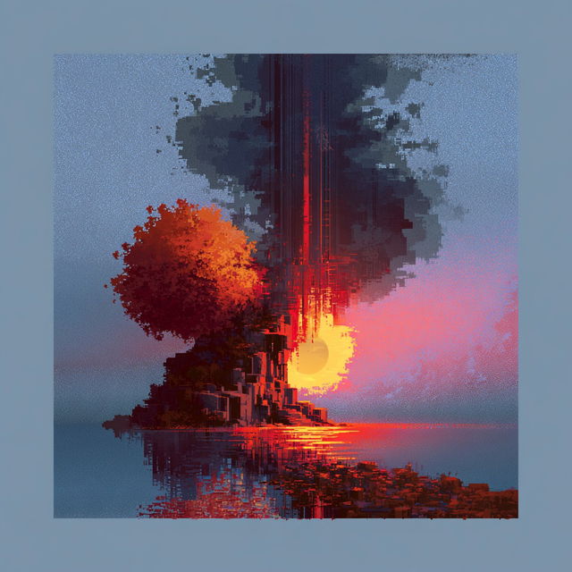 Pixel art style, Midjourney V8.2, render 2 of 4