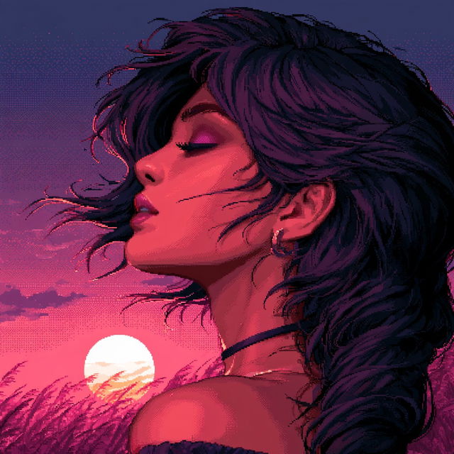 Pixel art style, Midjourney V8.2, render 1 of 4