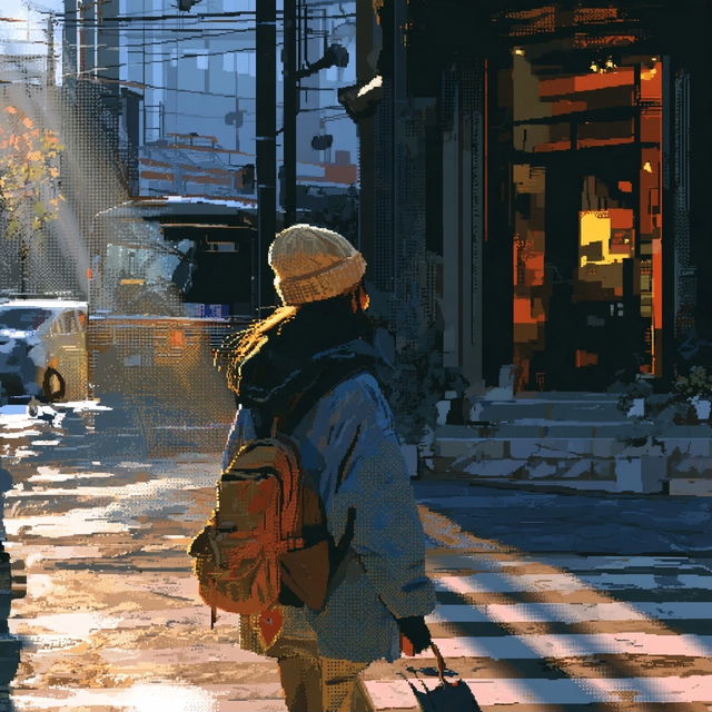 Pixel drawing style, Midjourney V8.2, render 1 of 4