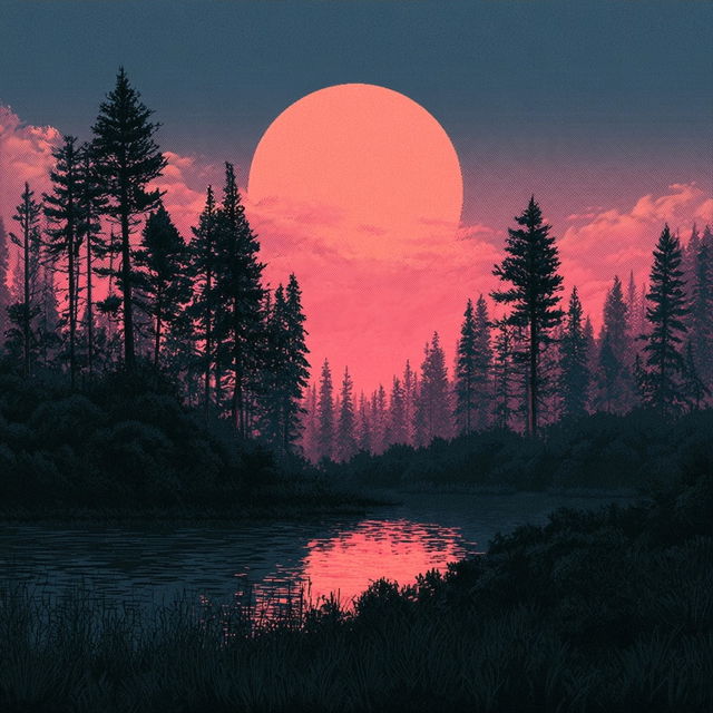 Pixel drawing style, Midjourney V8.2, render 3 of 4