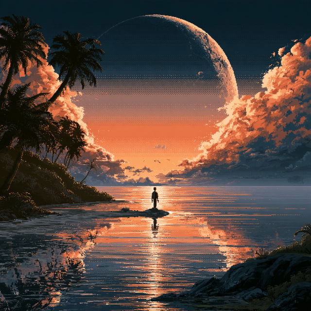 Pixelscape style, Midjourney V8.2, render 3 of 4