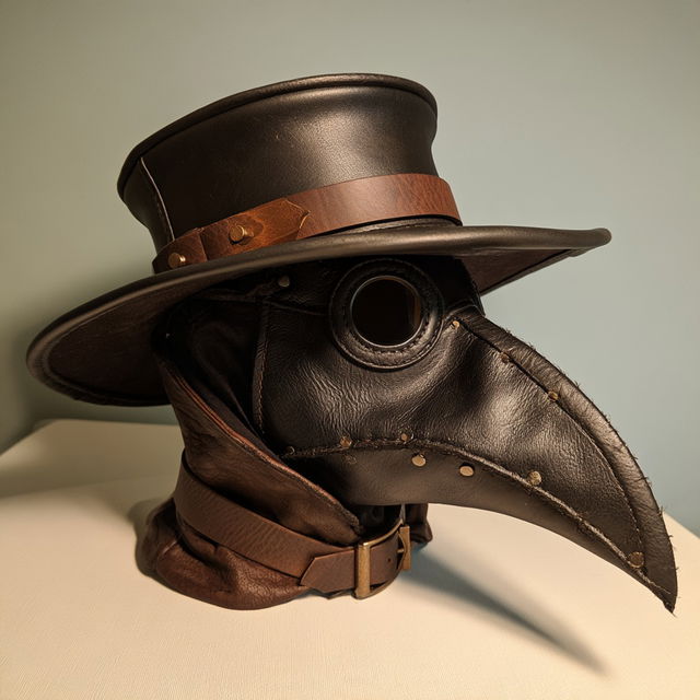 Plague doctor mask style, Midjourney V8.2, render 3 of 4