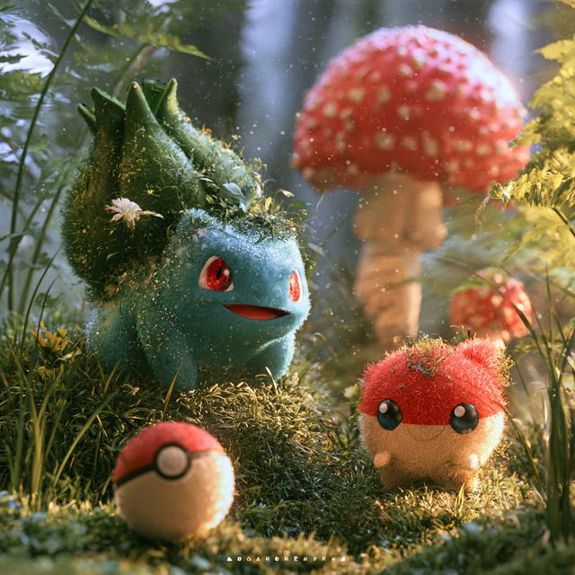 Pokemon style, Midjourney V8.2, render 4 of 4